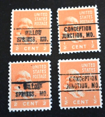 4 - 1938 US Stamps Scott Nos. 803 Precancels - Used - Missouri - Image 1 of 2