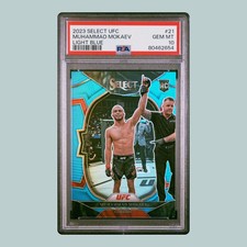 2023 Panini UFC Select Muhammad Mokaev Rookie Light Blue #21 PSA 10 INVEST🔥💎