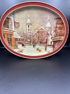 Große Sonnenschein Kekse ovale Dose "Petit Cafe", "Schnee auf Montmartre" von Utrillo - Bild 1 von 16