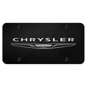 License Plate for Chrysler New Name & Logo on Black [Officially Licensed] - Bild 1 von 2