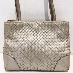 Bottega Veneta Pearl White Leather Intrecciato Shoulder Tote Bag JAPAN - Bild 1 von 10