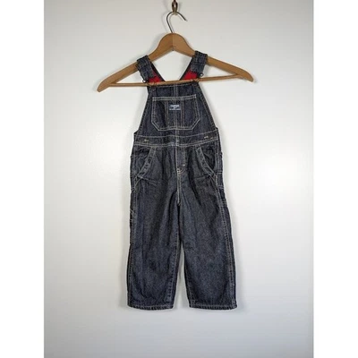 Mono vaquero OshKosh B'gosh para niños talla 2T rojo forrado correas ajustables niño pequeño Foto 1 de 4