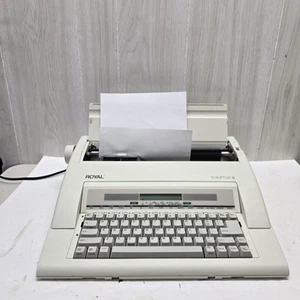 Máquina de escribir electrónica Royal Scriptor II AX-160 120V/60Hz en blanco FUNCIONA PROBADA - Imagen 1 de 13