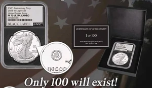 2025-W $1 PROOF ASE 250th ANNIVERSARY OF THE ARMY WITH PRIVY NGC PF70 (pre-sale) - Imagen 1 de 7