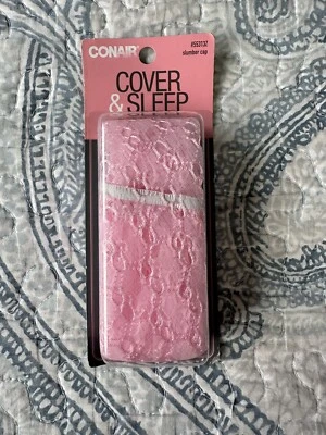 Gorra de pelo de encaje conair Slumber Cap ROSA - NUEVA Foto 1 de 3
