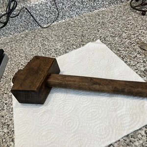 Vintage Holzhammer Schreiner Holzbearbeitungswerkzeug Handarbeit - Bild 1 von 13