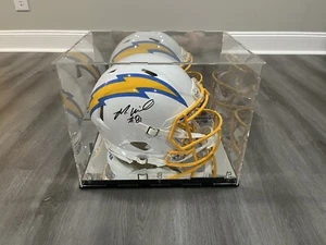 MIKE WILLIAMS SIGNED LOS ANGELES CHARGERS FULL SIZE SPEED HELMET CASE INCLUDED - Picture 1 of 3