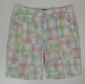 Izod Womens Stretch Plaid Shorts Size 6 - Picture 1 of 10