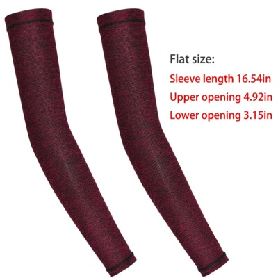 Unisex UV Protection Cooling Arm Sleeves Compression Non-slip Breathable Cycling - Image 1 of 4