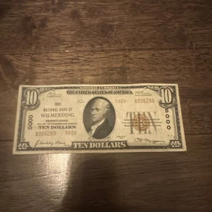 1929 $10 Central United National Bank of Cleveland Ohio Note   [014GCM] - Picture 1 of 2