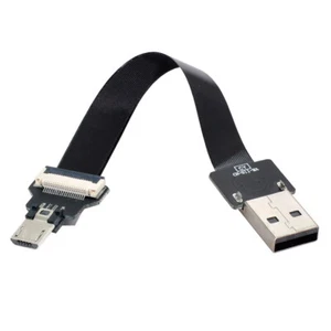 Cablecy USB 2.0 Type-A Male to Micro USB Male Data Flat Slim FPC Cable for FPV - Picture 1 of 1