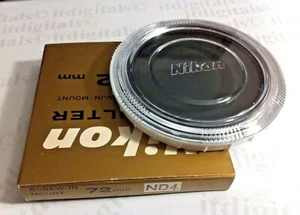 Genuine Nikon 72mm NEUTRAL DENSITY ND4 ND4X Lens Filter Japan 72 mm OEM FTA15801 - Picture 1 of 6