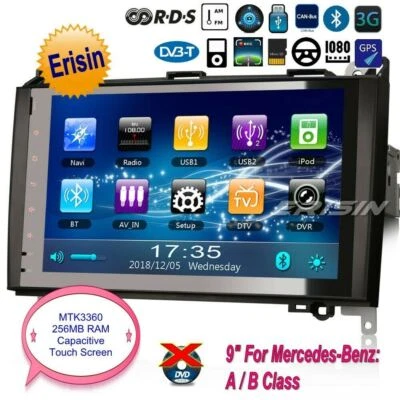 Navigatoer Benz Autoradio W169 W245 A B Viano Vito W639 Capacitive BT GPS 9" 792 - Immagine 1 di 4