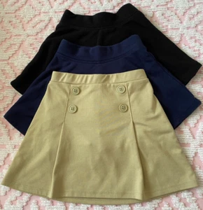 TODDLER GIRLS UNIFORM SKOOTER SKIRT CHILDRENS KHAKI BLACK NAVY LOT SZ XS/4 & 5 - Picture 1 of 16