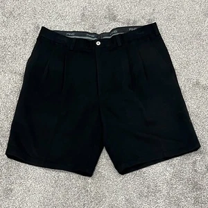 Ping Golf Shorts Herren 38 schwarz Plissee Chino Taschen Freizeit Knopf Viskose Poly - Bild 1 von 24