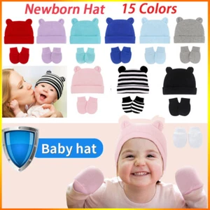 Toddler Newborn Baby Hat Bear Ears Beanie Cap Cotton Soft Cute Girls Boys Hats - Picture 1 of 24