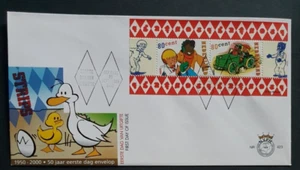 2000 NETHERLANDS NEDERLAND SHEET CARTOON COMICS SJORS & SJIMMIE NR 423 FDC - Picture 1 of 1
