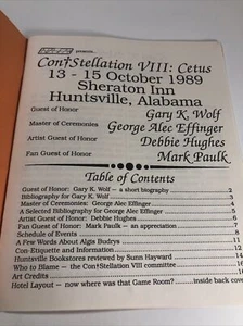 ConStellation VIII October 1989 Science Fiction Convention Program Gary K Wolf - Picture 1 of 7