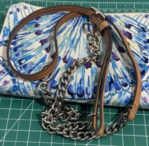 Brighton Calypso Shell Leather Chain Pouch Shoulder Bag E5462B - Picture 1 of 12