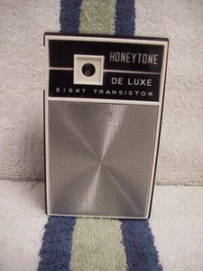 Honeytone De Luxe 8 Transistor AM Radio 1963? Serviced Works Excellent Vintage - Picture 1 of 10