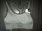 VS pink seamless lightly lined racerback sport bra NEW XS marbled olive