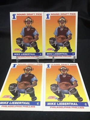 1991 Score Mike Lieberthal RC #683 Lot Of (4) Philadelphia Phillies - Image 1 of 3