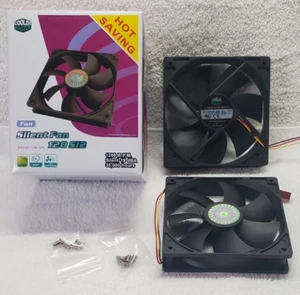 Cooler Master Silent Case Fan 4 pack 1200 RPM 19 dBA 3 pin power R4-S2S-124K-GP - Photo 1/5