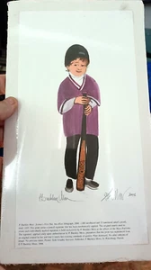 P. Buckley Moss Art "Joshuas first bat" Print 11“ x 6“ lithograph,2006 82/1000 - Picture 1 of 5