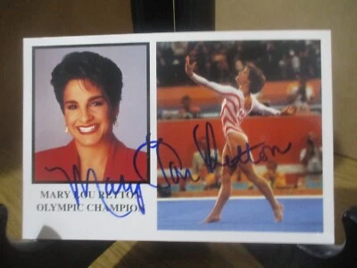 玛丽·卢·雷顿签名/亲笔签名 4X6 邮票美国奥运会金牌 — 第 1/2 张图片
