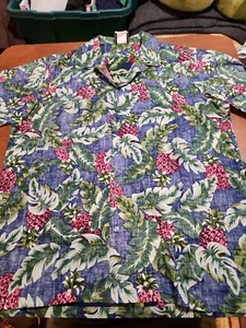 Hilo Hattie Mens 2XL S/S Multicolor  Floral Pineapple Hawaiian Shirt EUC. RB3 - Picture 1 of 8