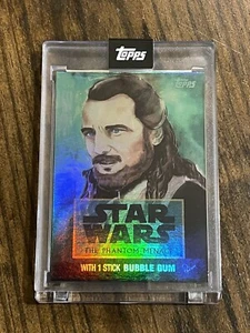 2022 Topps Star Wars Wrapper Art Qui-Gon Jinn Rainbow Foil • #6 • 54/99 - Picture 1 of 5