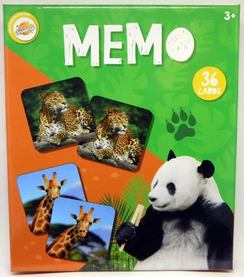 Wildlife Safari Memo / Wildtiere Memory - 36 Karten - Toy Universe Mitbringspiel - Bild 1 von 2