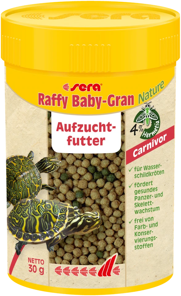 Sera Raffy Baby-Gran Nature Aufzuchtfutter für Wasserschildkröten Carnivor 100ml - Bild 1 von 1