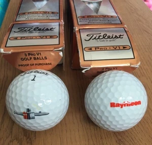 Titleist Raytheon Missile Pro V1 392 Vintage 2 Sleeves of Golf Balls - Picture 1 of 8