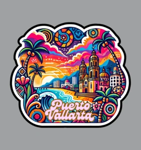 Pegatina para portátil Puerto Vallarta - Imagen 1 de 5