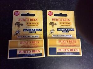 Burt's Bees Lip Balm Duo Pack  x 2 Vanilla Bean 4 = 4.25g New