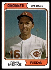 1974 Topps 134 Denis Menke   Cincinnati Reds  Baseball Card