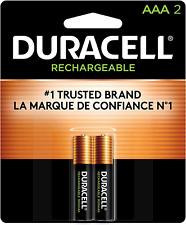 Duracell Rechargeable AAA Batteries, 2 Count Pack, Triple a Battery 