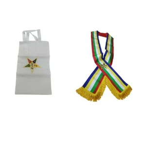 Masonic regalia O.E.S sash bag O.E.S SASH five color embroidered star - Imagen 1 de 3