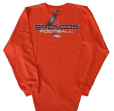 Denver Broncos Men's NFL Team  L/S T-Shirt - Big & Tall Sizes-New W/Tags-Orange - Image 1 of 2