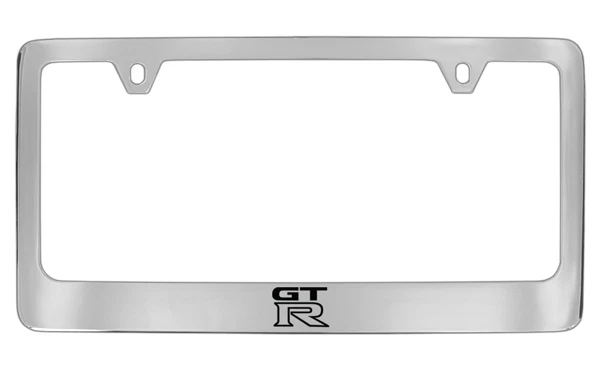 Nissan GTR Chrome Plated Metal License Plate Frame Holder - Image 1 of 1