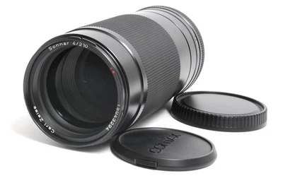 Carl Zeiss Sonnar 4/210 T* para lente Contax 645 hecho en Japón tapa delantera/trasera - Imagen 1 de 4