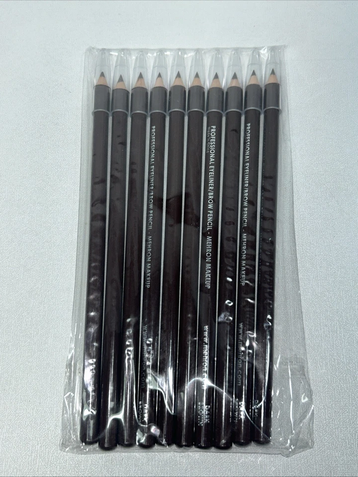 10 nuevos lápices Mehron Professional cejas + delineador de ojos marrón oscuro  Foto 1 de 4