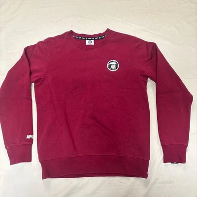 AAPE BY A BATHING APE Camo Logo Sweatshirt Red Size S Near Mint - Image 1 of 4