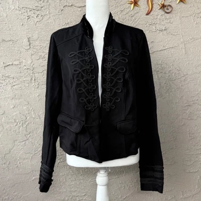 Torrid Black Military Band Jacket Velvet Trim Embellished Plus Size - Image 1 of 4