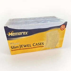 Sealed Memorex Slim Jewel Cases Clear 50 Pack CDs DvDs - Bild 1 von 5