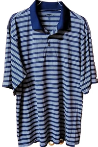 Polo Hombre Rayas Azul L - Imagen 1 de 3