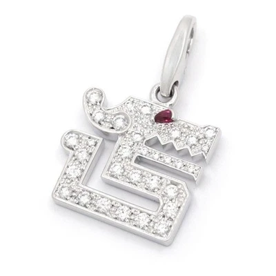 Cartier Bezedu Dragon Charm Ruby Diamond K18WG P0039267 - Image 1 of 4