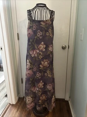 maxi vestido jessica howard p10 polvoriento lavanda y rosa floral tiras Foto 1 de 4