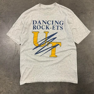 Vintage 90s University Of Toledo “Dancing Rockets” T Shirt Size L - Picture 1 of 7